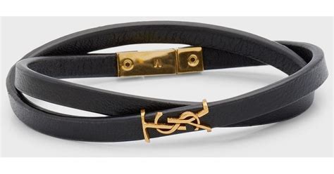 saint laurent ysl double wrap bracelet